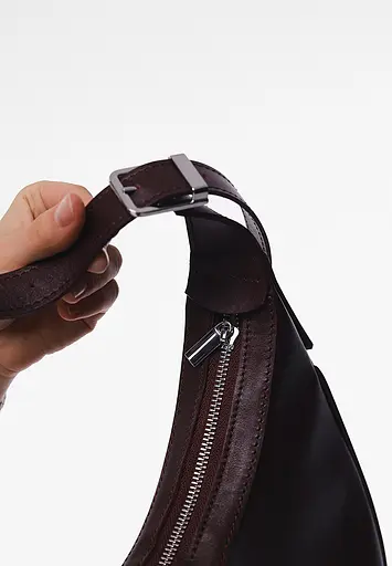 Женская кожаная сумка Vivian бордовый - фото 5