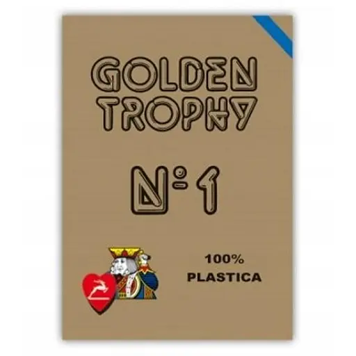 Карты игральные Modiano Golden Trophy 100% Plastic (blue) (00450) - фото 1