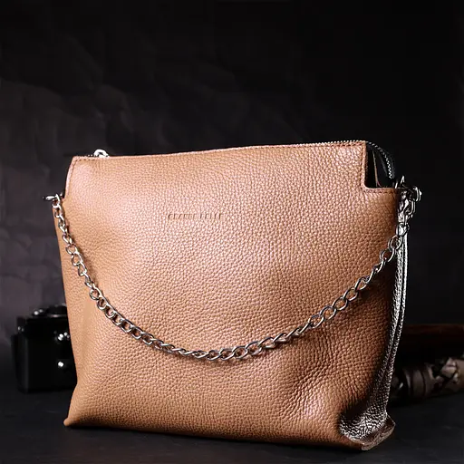 Кожаная женская сумка Grande Pelle 26х22х13 см sum0023605 - фото 8