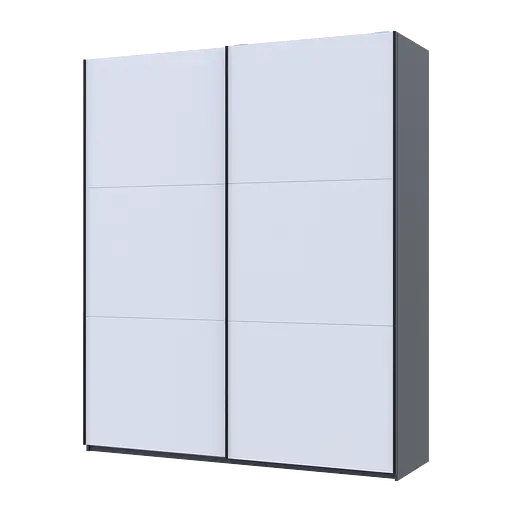 Шкаф-купе Doros G-Caiser Графит/Белый 2 ДСП / 3 части 200х60х240 (42005228)