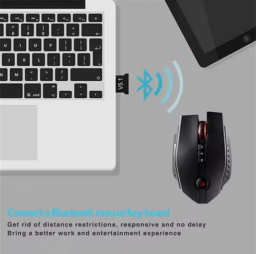 Міні USB Bluetooth 5,1 адаптер для ПК, ноутбука, миші, клавіатури, планшета, телефона, принтера, динаміка - фото 7
