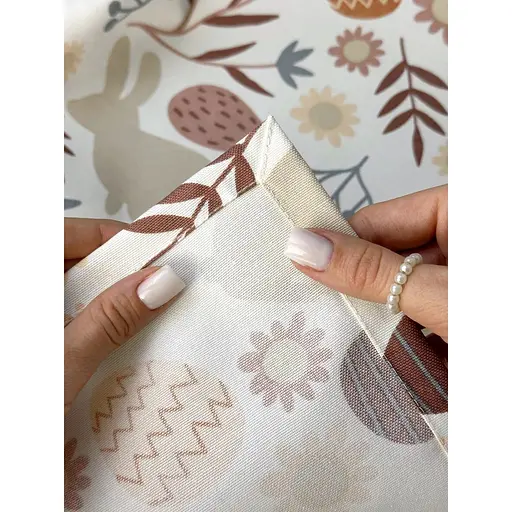 Комплект Пасхальная корзинаБуковина (большая) с водоотталкивающим полотенцем 70х40 см Пасхальные зайчики и свечой - фото 8