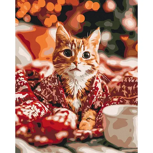 Картина за номерами на підрамнику Brushme Муркотіння Різдва