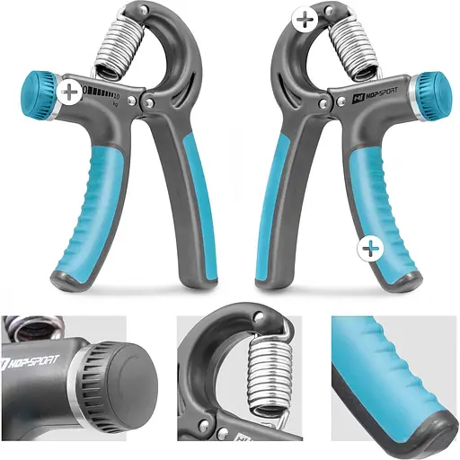 Эспандер регулируемый Hop-Sport 10-40кг HS-P040HG серо-голубой - фото 3