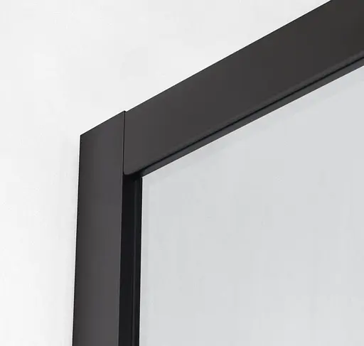 Душевая кабина угловая Eger Tisza 90x90 раздвижная стекло Spagetti мелкий поддон black 599-021-BS, интимато, черный - фото 4