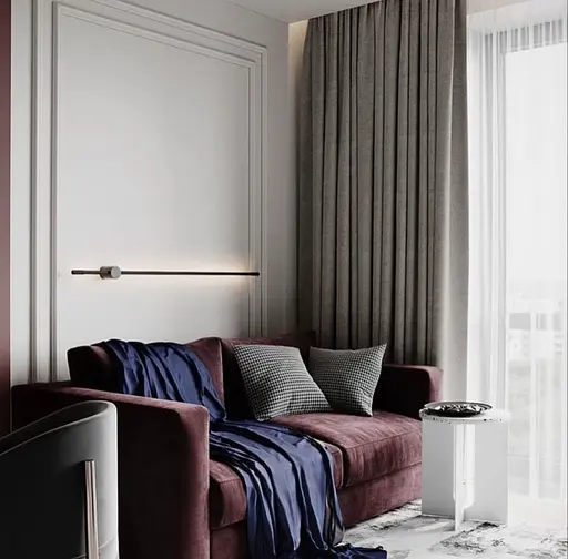 Сучасні лінійні бра в чорному кольорі Арт. WJ 014 BK Line F - фото 3