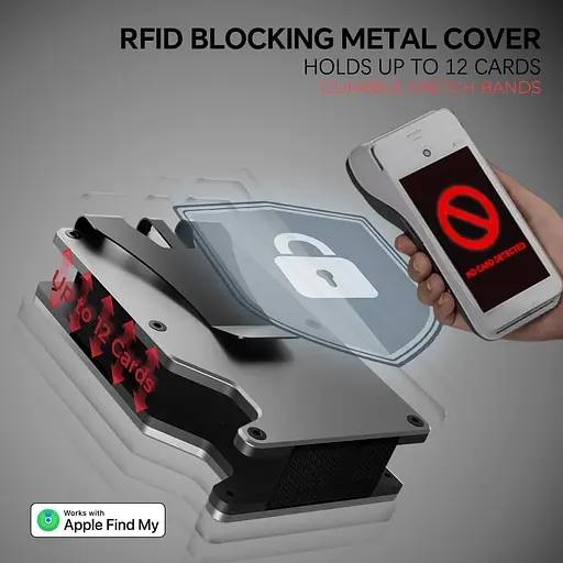 Повітряний гаманець, вбудований тонкий гаманець-трекер, із затискачем для грошей, сумісний з мережею FindMy - фото 3