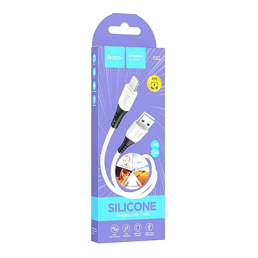 USB Кабель Hoco X82 Lightning Silicone 1 м - фото 2