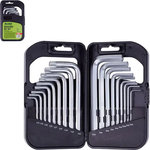 Набір ключів кутових Alloid 18 предметів (HS-1818) - фото 3