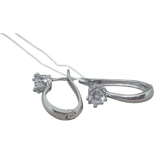 Серебряные серьги Ювелир Стандарт с фианитами. 2833