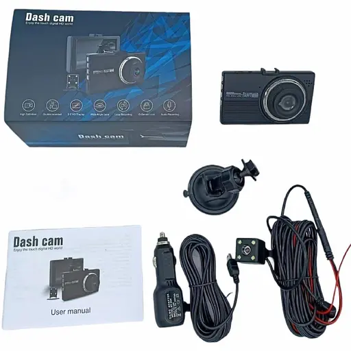 Автомобильный видеорегистратор DVR T706 (2 камеры) 1080P экран 3.5 дюйма - фото 3