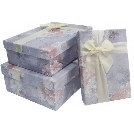 Набір подарункових коробок UFO 10348-042 Lilac 3 шт.  (10348-042 Набор 3 шт LILAC прям.)