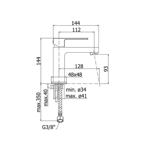 Смеситель для раковины Paffoni Elle черный матовый EL 071 NO, Черный матовый - фото 2