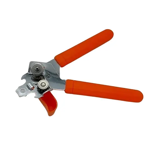 Консервный нож открывалка для консервов консервооткрыватель нержавейка сталь пластик 20 см Kitchen Master Оранжевый 85163 - фото 1