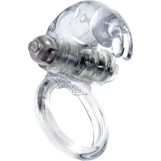 Эрекционное кольцо Boss Series Rabbit Vibro Cock Ring 7.5 см прозрачный