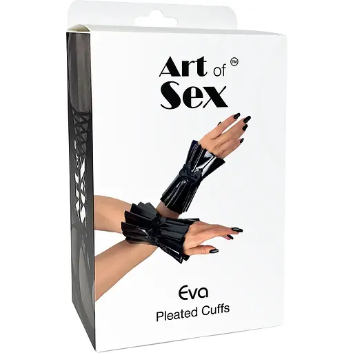 Плісовані манжети на руки Art of Sex - Eva, колір червоний - фото 4