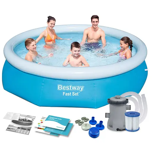 Надувний басейн Bestway 57270, 305 х 76 см із фільтрувальним насосом - фото 1