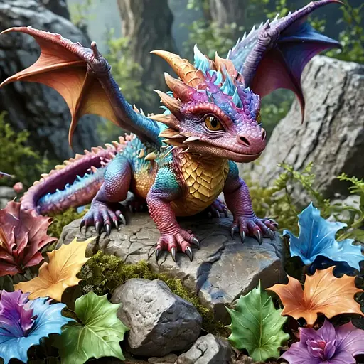 Деревянный фигурный пазл Дракон в листьях, А5, Деревянная коробка 35 элементов - фото 3