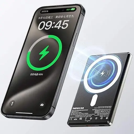 Внешний аккумулятор (магнитный павербанк) REMAX RPP-107 Vocard Pro Series MagSafe 5000mAh 20W - фото 5