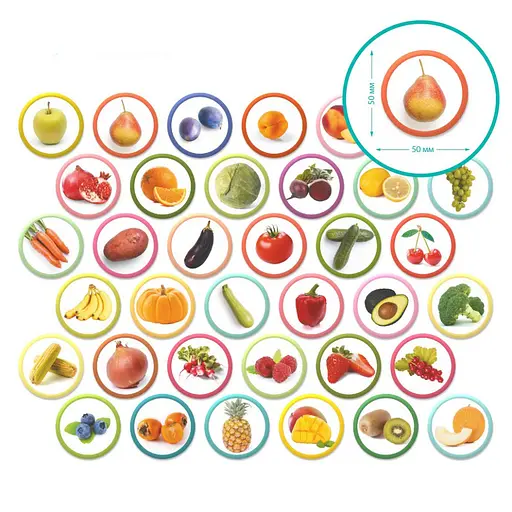 Магнитный набор Монтессори "Овощи, фрукты и ягоды" DoDo Toys 200272 - фото 4