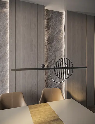 Підвісний стельовий світильник Babich Studio Mid 900 Black (RAL 9005) - фото 2