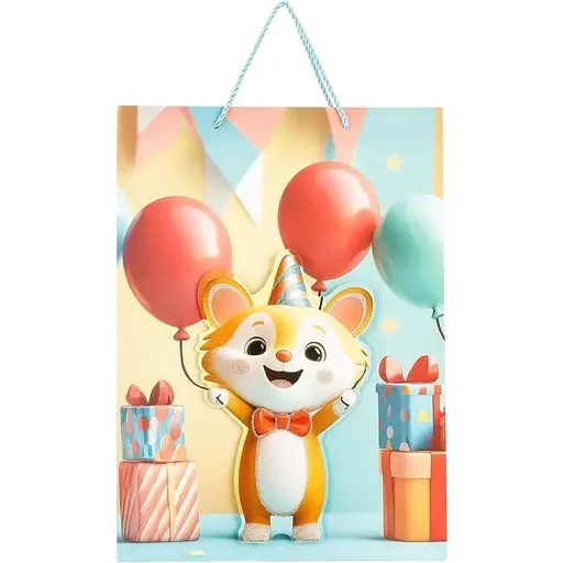 Пакет подарунковий HY702-3 Бірюзовий - фото 1