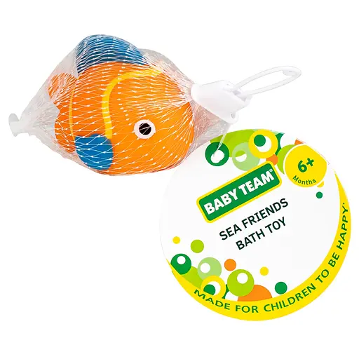 Іграшка для ванни Baby Team Морські друзі Рибка помаранчева (9045_рибка) - фото 2
