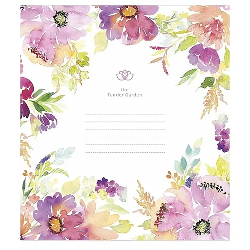 Зошит учнівський "Tender Garden" 012-3378L-2 в лінію, 12 аркушів