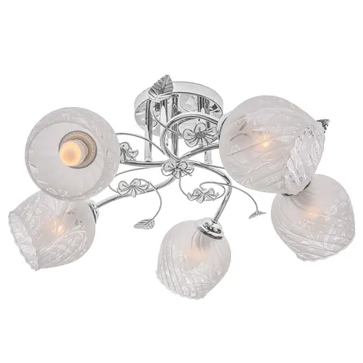 Люстра стельова Brille в спальню E27 60W CH (LK-597C/5) - фото 2