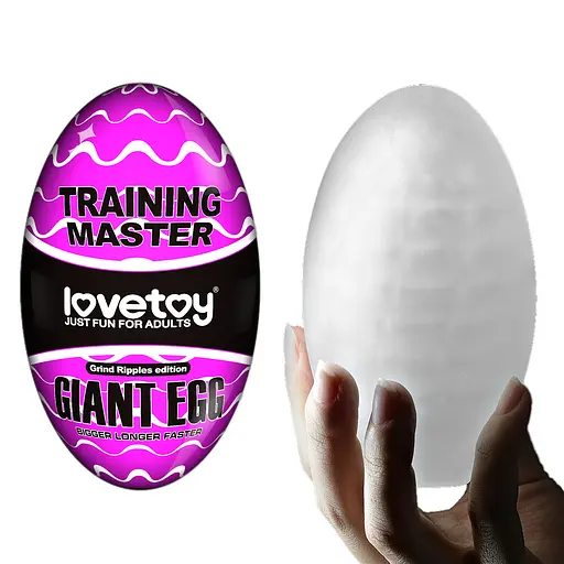Мастурбатор яйцо Lovetoy Giant Egg Grind Ripples Edition прозрачный - фото 2