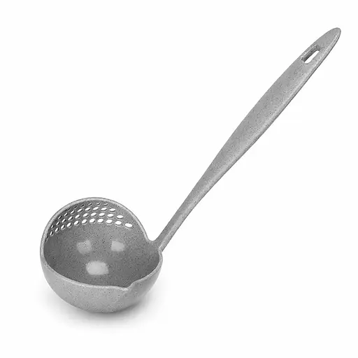 Ополоник-шумівка MagicKitchen 2 в 1 із ситом для супу та проціджування Сірий 88307 - фото 1