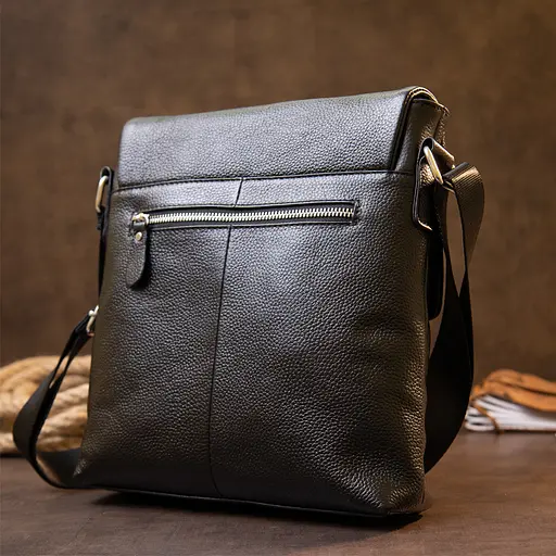 Чоловіча шкіряна сумка Vintage 25х27х5 см sum0013942 - фото 8