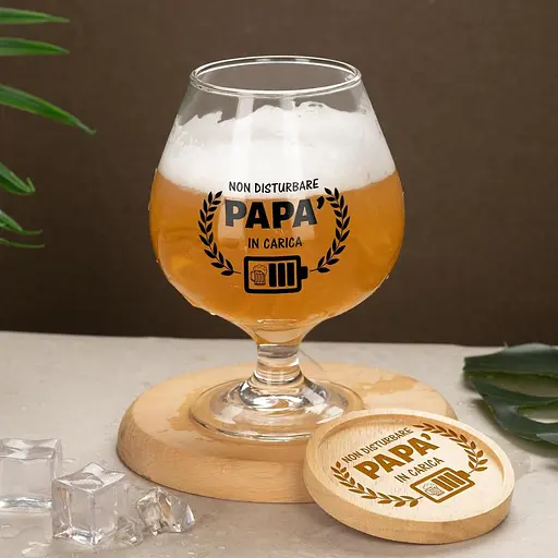 Келих з підставкою для пива PRSTENLY, бамбукова підставка під келих - фото 4