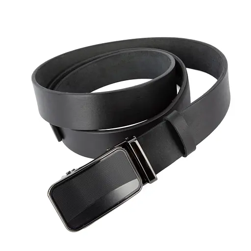 Ремінь шкіряний чоловічий на автоматі SF-3426 (135 см) чорний - фото 2