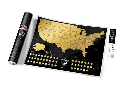 Скретч карта мира 1DEA.me Travel Map USA Black (13028) - фото 2