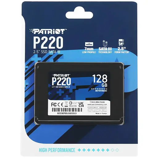 Накопичувач SSD Patriot P220 128GB 2. 5" 7mm SATAIII - фото 2