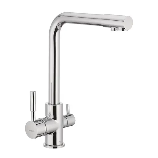 Змішувач для кухні на дві води Mixxus Premium Hans 021 MI1666 Хром - фото 1