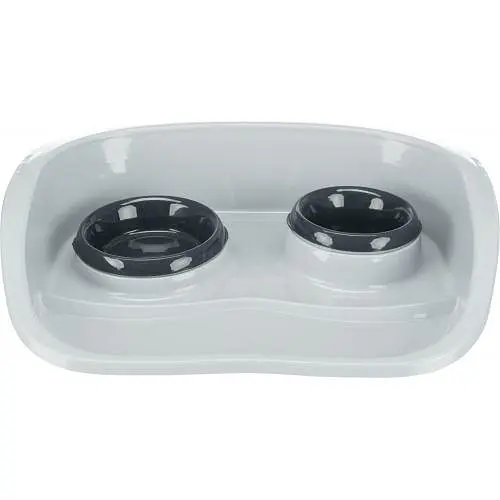 Миска Trixie для собак подвійна з піддоном пластикова 46х11х30 см 250/300 мл - фото 4