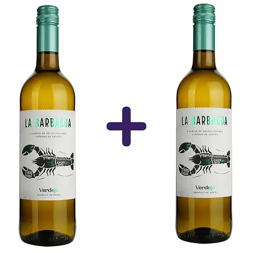 Вино La Barbacoa Verdejo белое 12% 1.5 л (2 шт. х 0.75 л) - фото 1