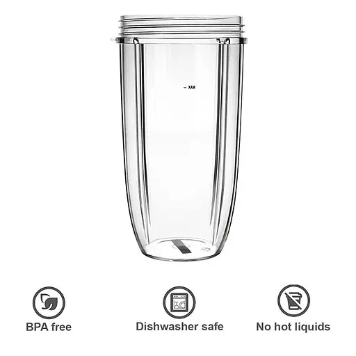 Пластиковий стакан для блендера-подрібнювача (харчовий екстрактор) NUTRIBULLET 600 Вт 900 Вт 900 мл - фото 4