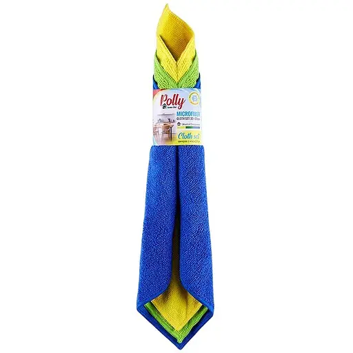 Ганчірка Polly з мікрофібри 30х30 см 3 шт.