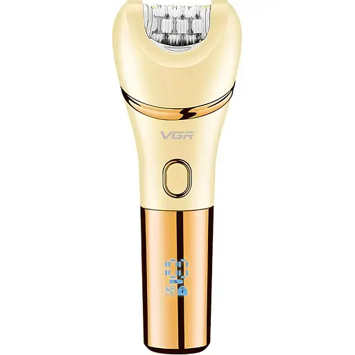 Жіночий акумуляторний епілятор 7 в 1 VGR V-756 з підсвічуванням золотий - фото 1