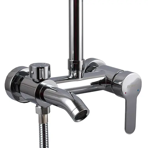Душевая система DOMINO ELLIPSE DCC-0002 смеситель с верхним душем и ручной лейкой для ванной комнаты - фото 2