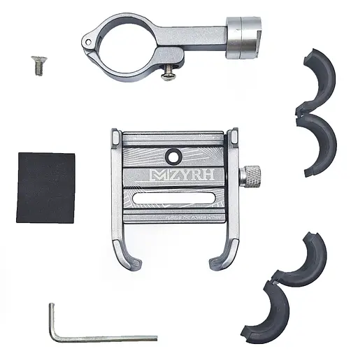 Велосипедний тримач для телефону MZYRH 360 5,5-10 см алюм. сріблястий (G0001286) - фото 2