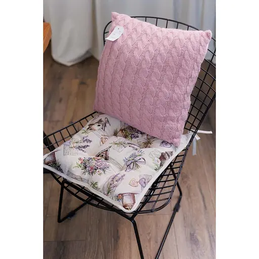 Подушка на стілець Прованс Лавандовий садочок 40х40 см (44352) - фото 5