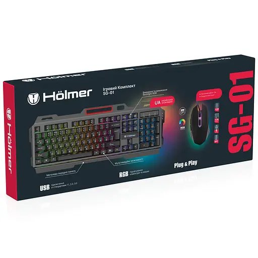Ігровий комплект Hölmer дротова клавіатура та мишка (SG-01) - фото 12