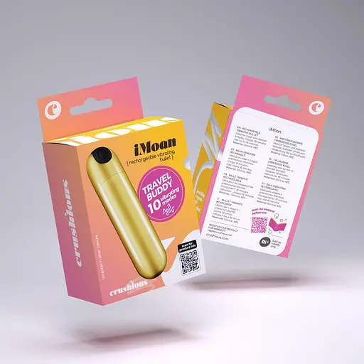 Міні-вібратор Crushious iMoan 7.6 см (золотий) - фото 13