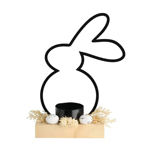 Декоративний об'єкт-підсвічник Заєць BALMAHA - фото 1