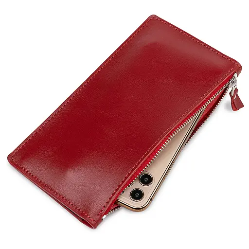 Женское кожаное портмоне Grande Pelle 19.5х10.5х1 см acs0018772 - фото 2