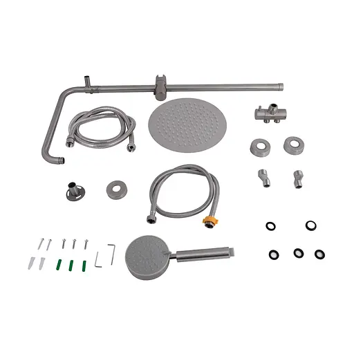 Душова стійка універсальна Lidz Aria 1120 на два споживача LDARI1120NKS46112 Nickel, Нержавіюча сталь - фото 8